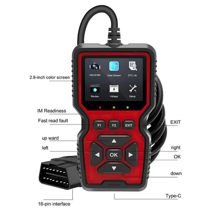 OBD2 Diagnostic Scanner V519 Full Car Diagnostic Code Reader & Clear Faults Tool