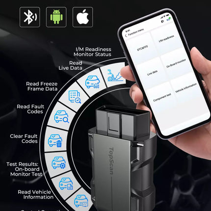 OBD2 Car Diagnostic Tool Scanner All System Bluetooth Code Reader