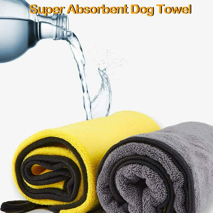 3pcs Pet Drying Towel Ultra-absorbent Water Dog Cat Bath Microfiber Clean Soft Cloth