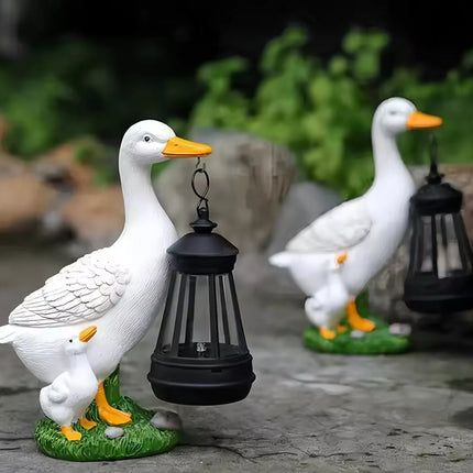 Solar Duck Lantern String Lights Waterproof LED Outdoor Decor for Patio Garden