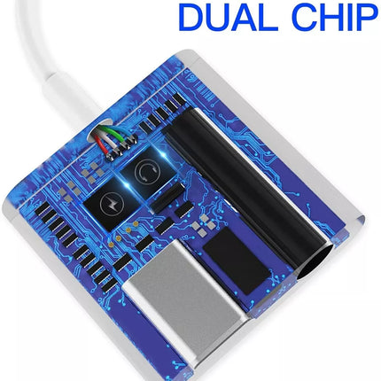 For IPhone Jack to 3.5mm Splitter 2 in 1 Adapter to AUX Headphone Charger