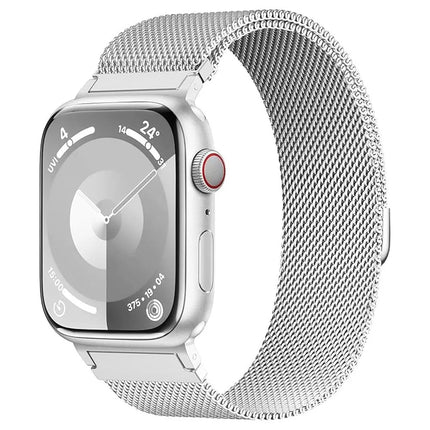 STEXX Apple Watch Band Series 7 SE 6 5 4 3 2 Magnetic Stainless Steel Silver