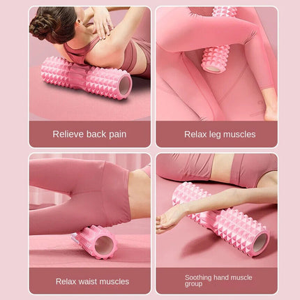 Pilates Foam Roller Physio Yoga Fitness GYM Exercise Training 3D Point 45CM Pink