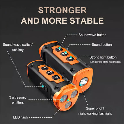 Long-range ultrasonic Rechargeable dog bark deterrent and behavior adjuster