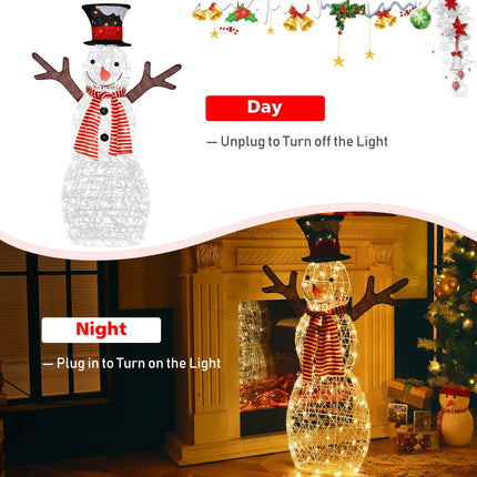 1.1M Christmas Snowman Light LED Light 3D Xmas Home Outdoor Yard Holiday Décor