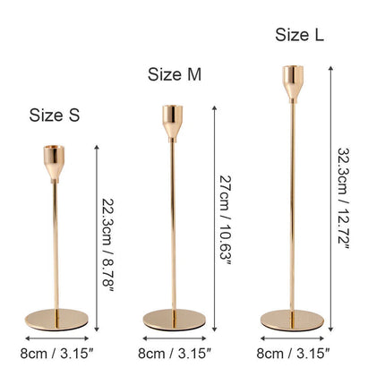 Candlestick Holders 3x Taper Candle Holders for Candlesticks Dining Decoration