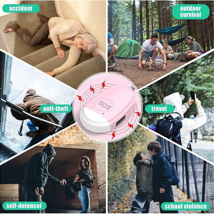 4Pcs Personal Elderly Women Alarms Emergency SOS Personal Alarm Keychain 130dB