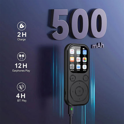 2" Color Screen MP3 Bluetooth Music Player with Speaker FM Radio Voice Recorder