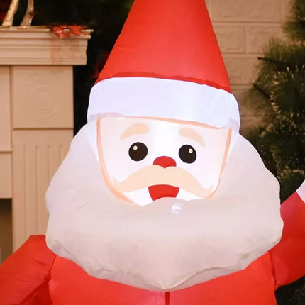 3.3ft Christmas Inflatable Santa Claus Decoration Built-In LED Lights Waterproof