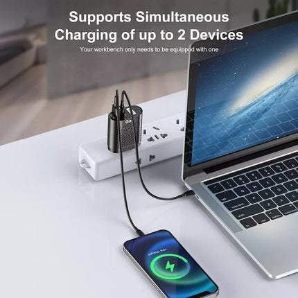 65W GaN Charger Type C PD USB QC 3.0 Fast Charging Wall Adapter for Universal