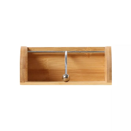 Bamboo Napkin Holder Serviette Tray Wooden Organiser Tissue Dispenser