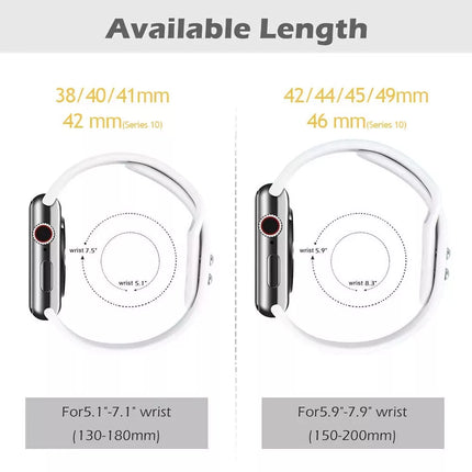 Silicone Sports Band For Apple Watch Series 4-7/SE 38mm 44mm Green