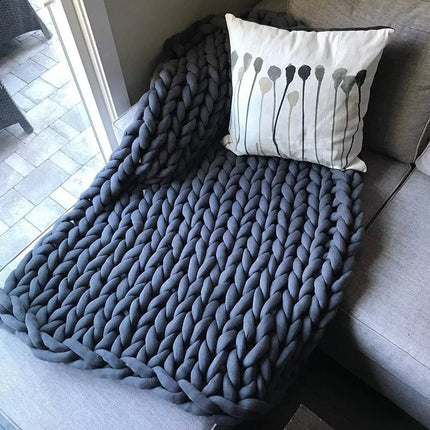 500g Super Tube Chunky Yarn Thick Soft Bulky Arm Knitted Blanket Knitting Mat