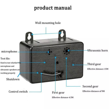 Outdoor Anti Bark Device Ultrasonic Dog Barking Control Stop Repeller Trainer