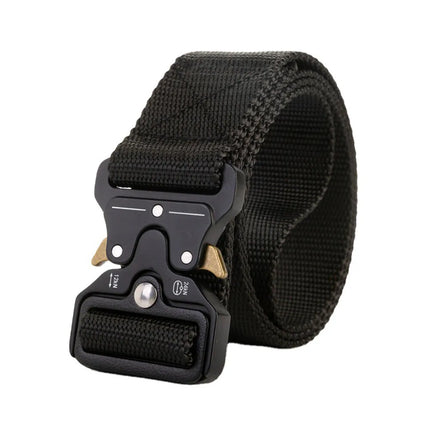 Mens Canvas Outdoor Tactical Belt Heavy Duty Army Waist Web Strap Waistband Hot