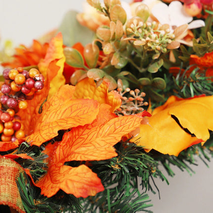 Fall Wreath Front Door Large Pumpkin Wall Wreath Garlands Christmas Autumn Decor