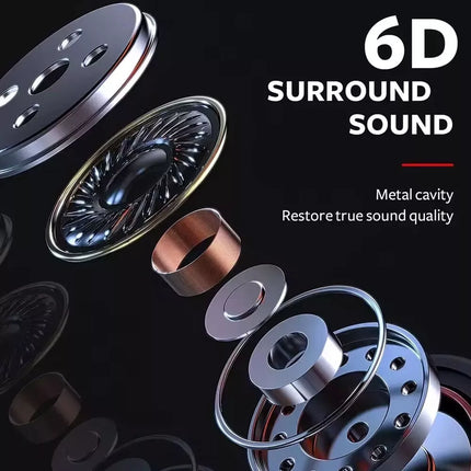 6D Mobile Phone Universa Type C Earphone Headphone For iPhone Samsung USB wired