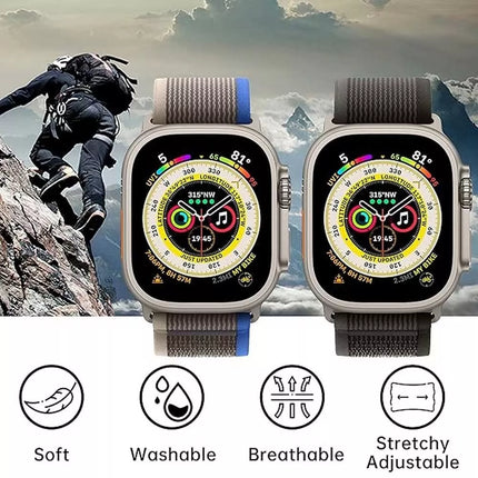 Blue/Grey Trail Loop For Apple Watch Band Strap IWatch Series 10 SE 9 8 7 6 49/45/44/42mm Ultra