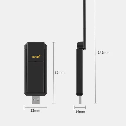 USB Dual Band 1800Mbps WiFi 6 Adapter 2.4G/5G PC USB3.0 Network card dongle