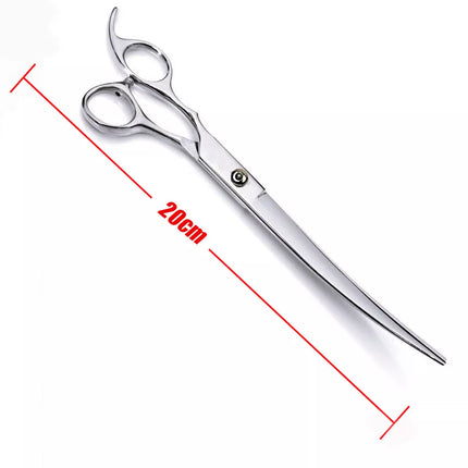 7" Professional Pet Dog Grooming Scissors Shear Hair Cutting Set Curved Tool Kit