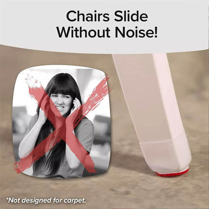 Slider Chair Leg Protector For Hardwood Floors Fits All Shape Chair 48Pcs