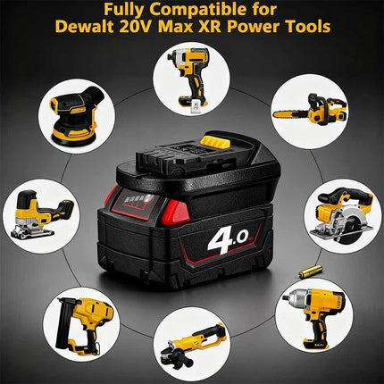 Battery Converter for Milwaukee to Dewalt Battery Adapter MIL18DL M18 18V