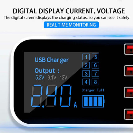 12V 24V 8 Port Multi USB C Car Charger Type-C PD QC3.0 Fast Charging Station