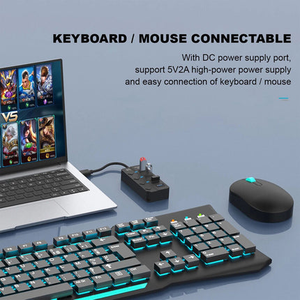 4 Port USB 3.0 Hub High Speed Slim Compact Expansion Smart Splitter