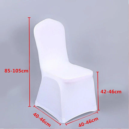 10PCS White Chair Covers Full Seat Covers Spandex Lycra Stretch Party Wedding