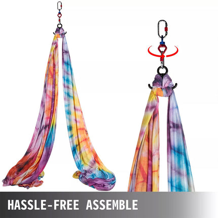 Aerial Silks Yoga Swing Kit 10x2.8M Anti-gravity Fitness Gym Flying Dance