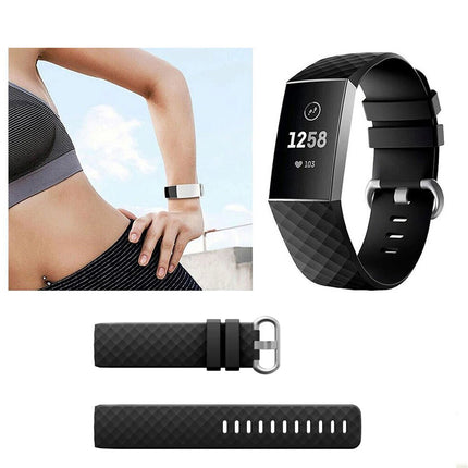Fitbit Charge 3/4 Smart Watch Classic Replacement Band Black