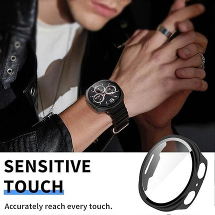 For Samsung Galaxy Watch 8 Case Cover With Glass Screen Protector 44mm Black