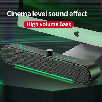 Wired PC Speakers LED Computer Stereo Speaker USB Powered for Desktop PC Laptop