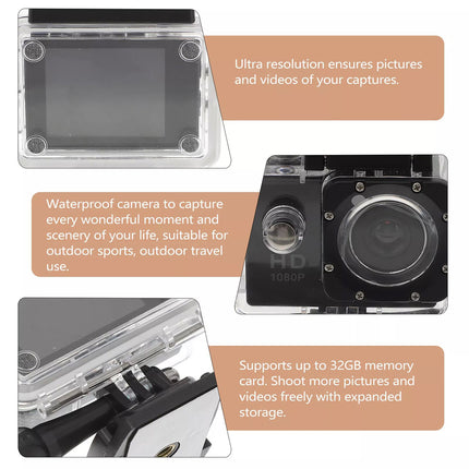 1080P 4K HD 2" Waterproof Sports Action Camera 12MP Video DVR Recorder Go Pro