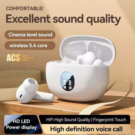 White Sweatproof Wireless Bluetooth Earphones Headphones Sport Gym Earbuds with Mic