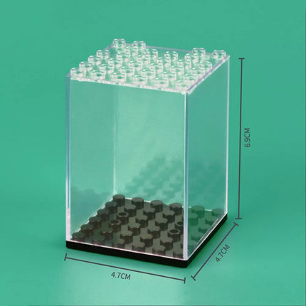 5PCS Lego Minifigure Display Case New Clear Black Base Box Suitable Stackable