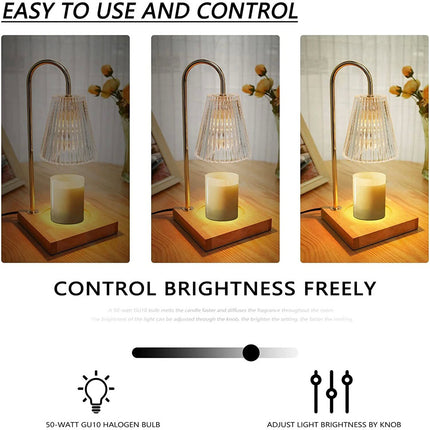 Aromatherapy Melting Wax Lamp Dimmable Night Light Table Candle Warmer Lamp