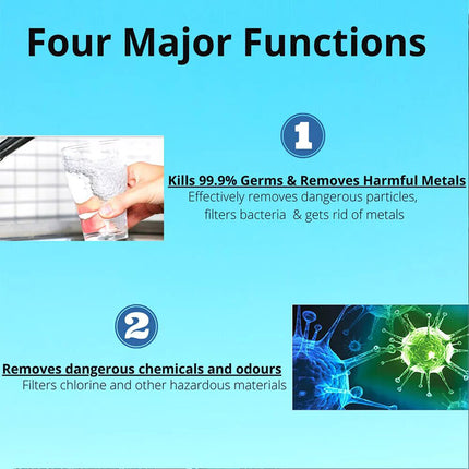 14L Water Purifier Ceramic Water Filter 8 Stages Bench Top Water Filter Carbon