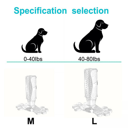 Clear L Size Pet Dog Chew Toy Teeth Cleaning Toothbrush