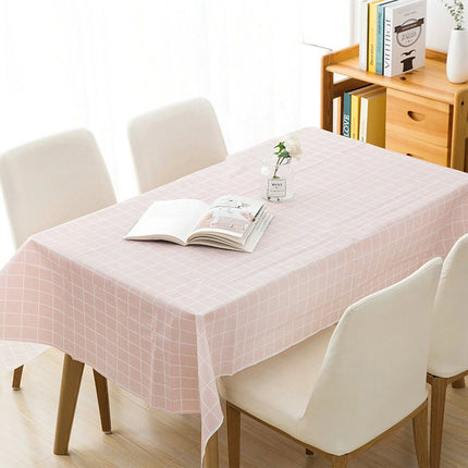 Nordic Powder Rectangle Table Cloth Water Stain Resistant PEVA Party Tablecloth Desk Cover Mat