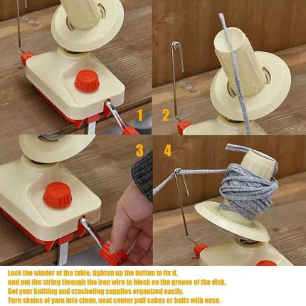 Yarn Ball Winder Hand Operated Wool Winder Holders Swift Yarn Fiber String Balls