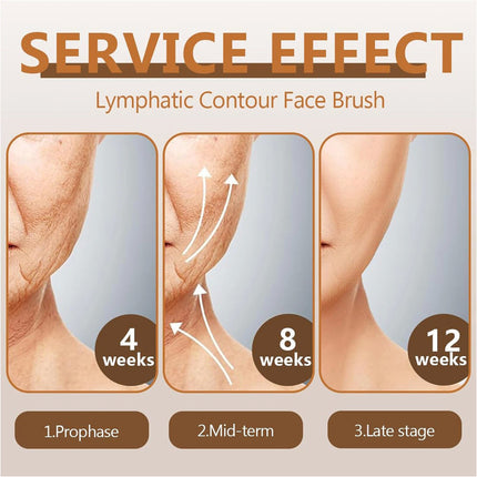 2Pcs Lymphatic Contour Face Brush, Dry Brushing Face Brush,Lymphatic Drainage Massage