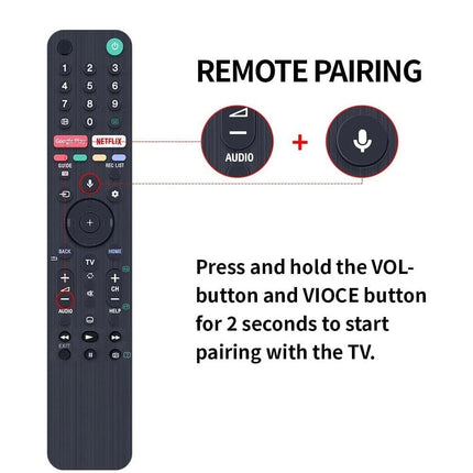 Remote Control Replacement for SONY BRAVIA TV Smart Netflix LCD/LED HD 4K