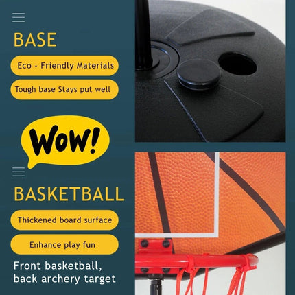 2 - in - 1 Kids Basketball Hoop and Archery Game Set Toys Gift Sport Center