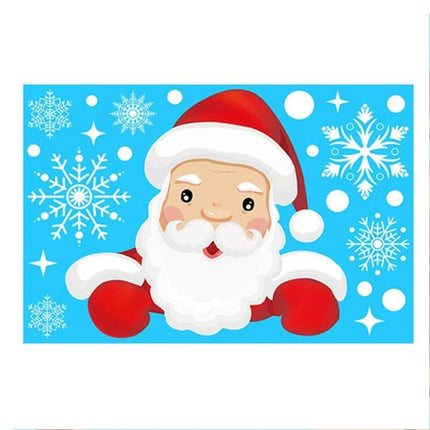 167PCS Christmas Window Clings Sticker 8 Sheets Childrens Decals Snowflake Santa