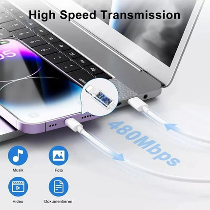 For Apple Fast Charger 25W Type C Charging USB Cable iPhone 5 6 7 8 X XR 11 12 13 14 Adapter