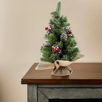 50cm Tabletop Mini Christmas Tree Artificial Traditional Xmas Pine Ornament