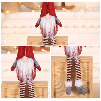 3 Pieces Decorations Window Decoration Christmas Faceless Doll Santa Claus Ornaments