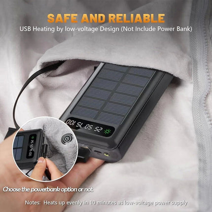 USB Electric Heated Throw Blanket Warm Poncho Wrap Blanket Portable heated Shawl