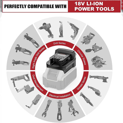 Battery Adapter Dewalt to for Milwaukee DL18ML 20V 60V Battery Convert to Power